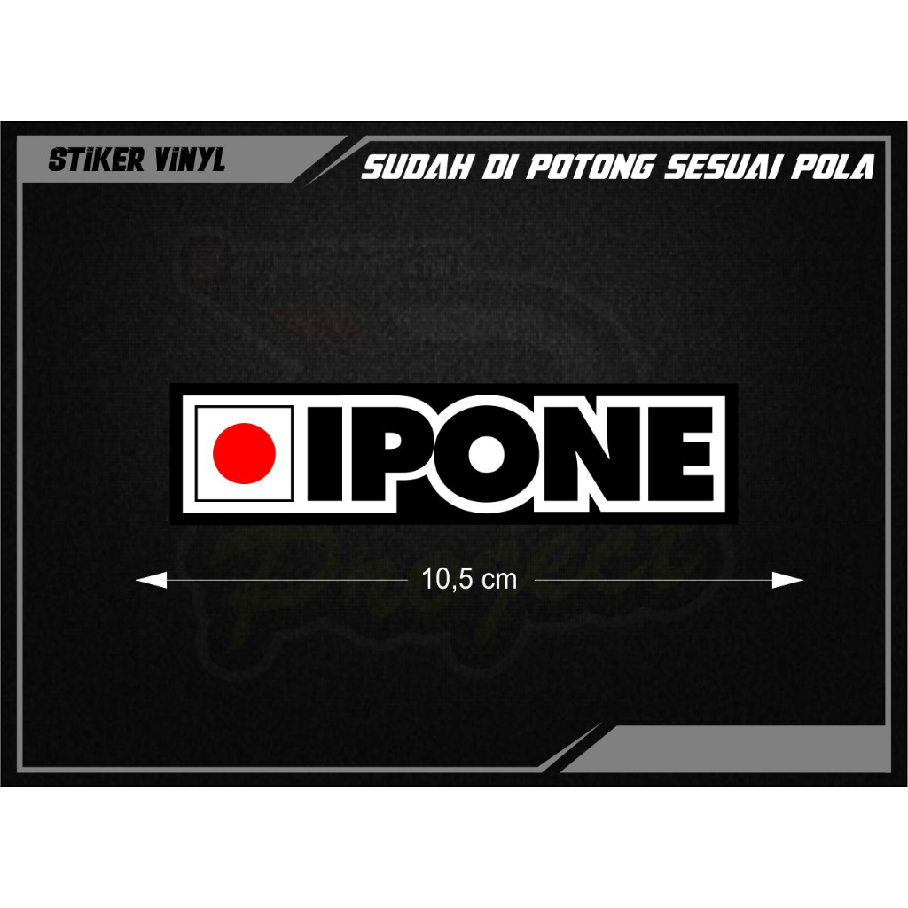 Stiker Oli IPONE Print Cutting Laminasi Glossy