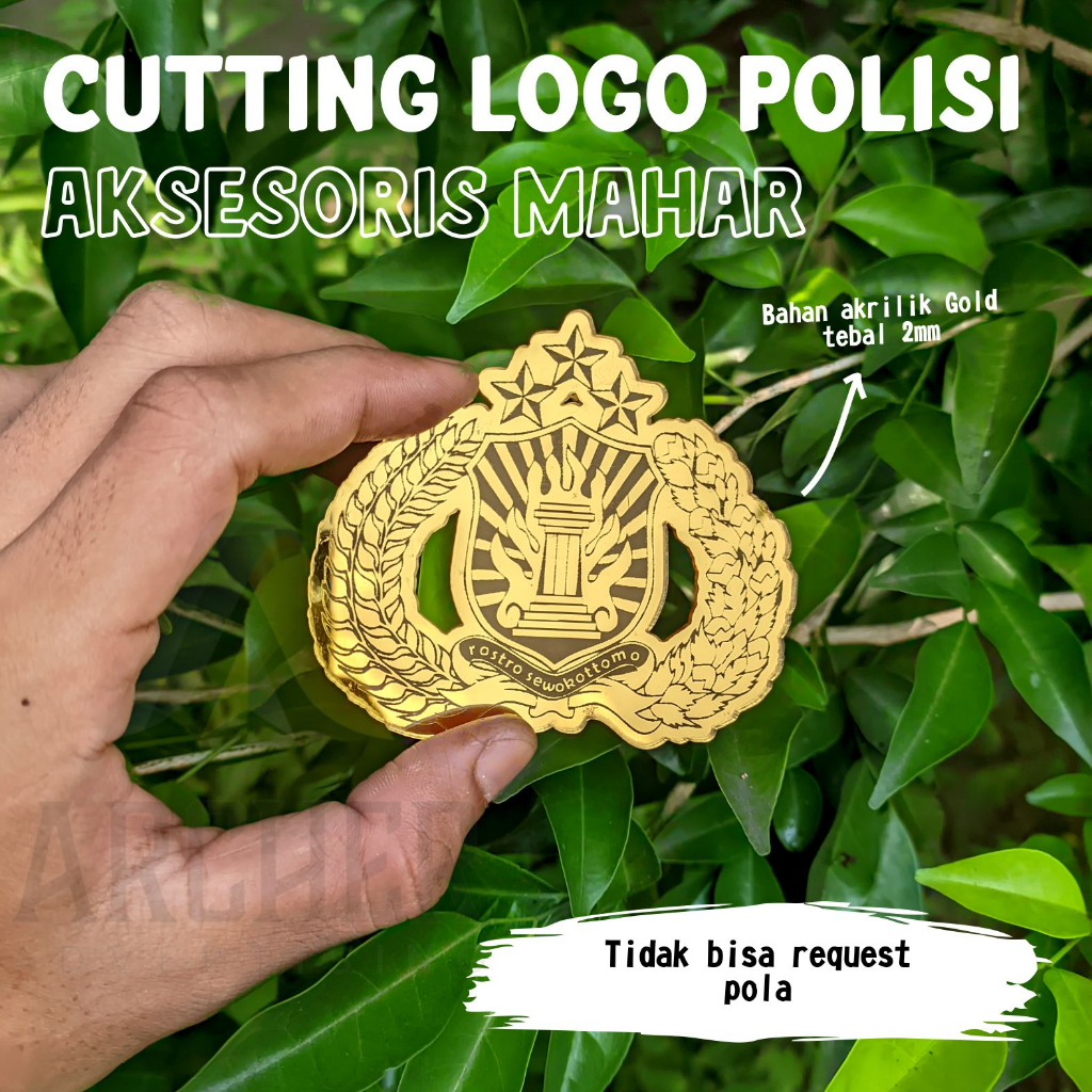 CUTTING LOGO POLISI AKSESORIS HIASAN MAHAR DAN HAMPERS