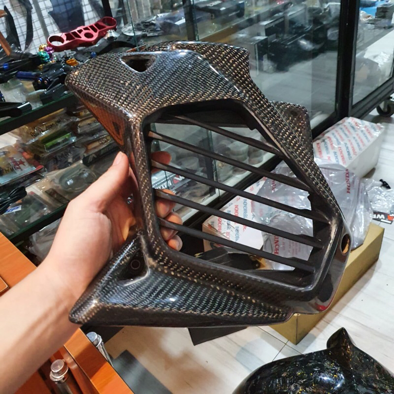 Cover Radiator Part Original Yamaha New Aerox Carbon Kevlar