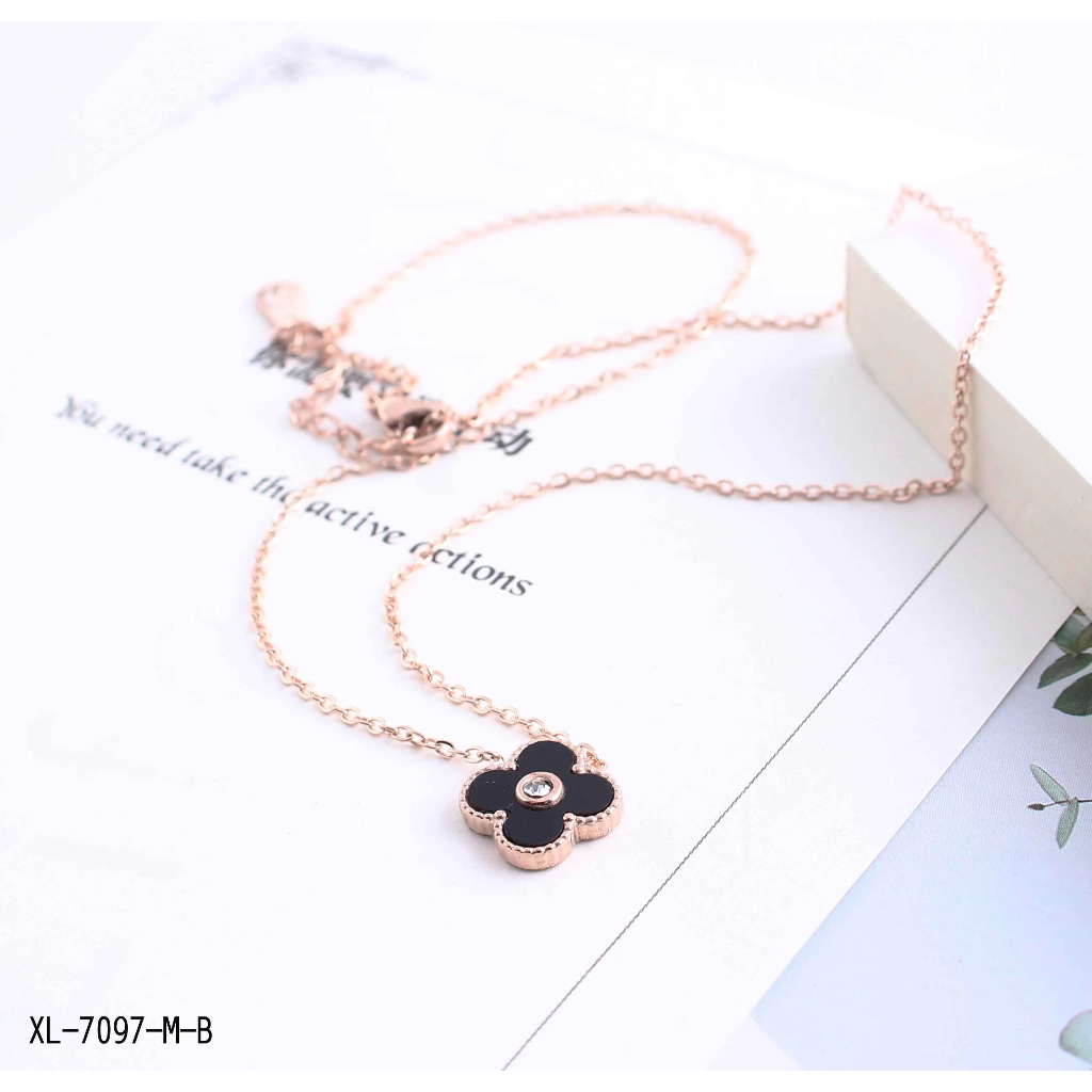 Set Titanium Perhiasan Kalung Dan Anting Fashion Jewelry 7097/7650