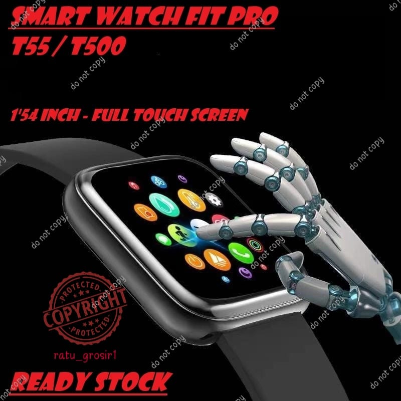 Jam Tangan Smart Watch Fit Pro T55 / T500 Bluetooth Sporty