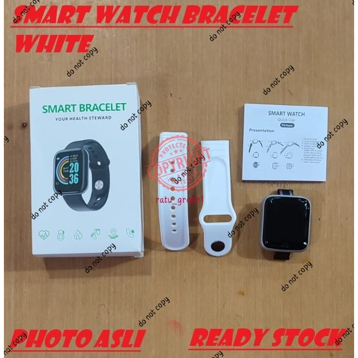 Jam Tangan Smart Watch Bracelet Sporty Bluetooth Heart Rate Monitoring Wristband