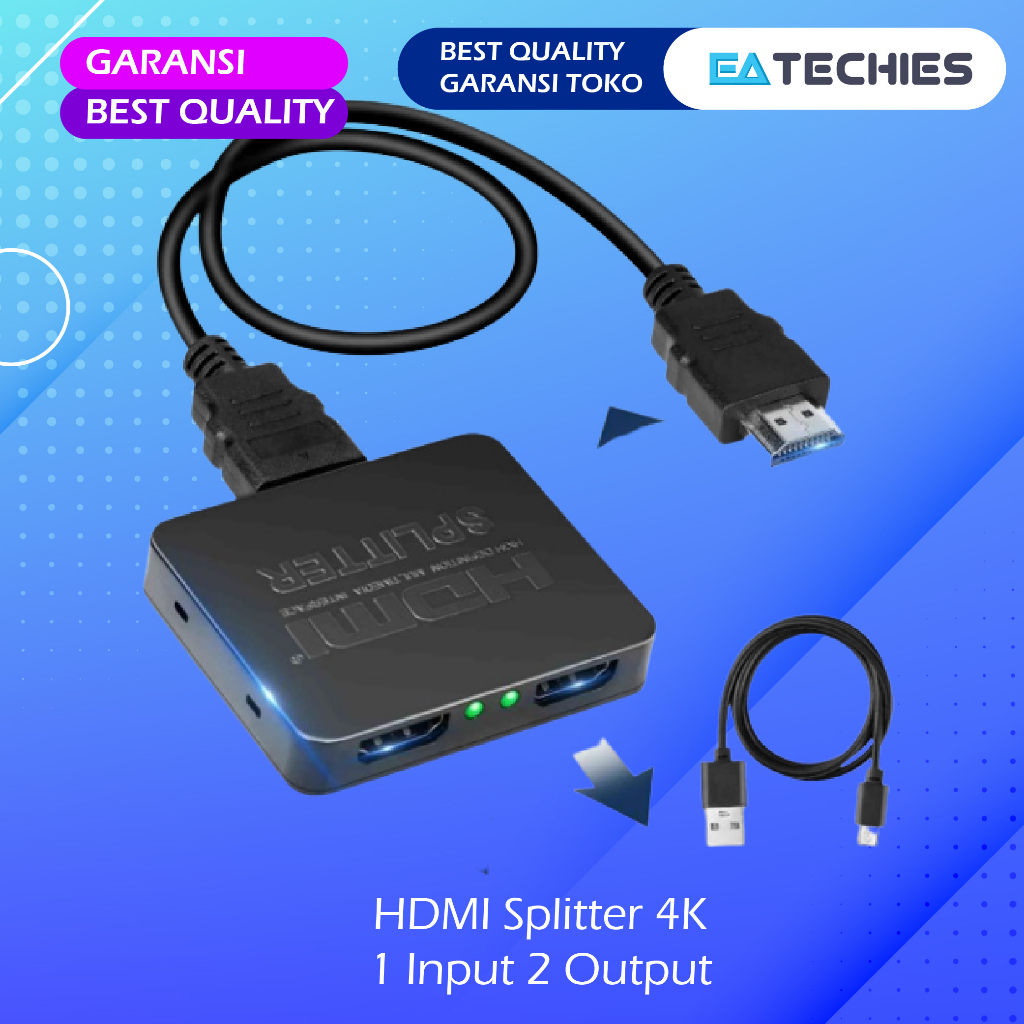 HDMI Splitter 4K 1 Input 2 Output / HDMI SPLITTER 2 PORT UHD 4K