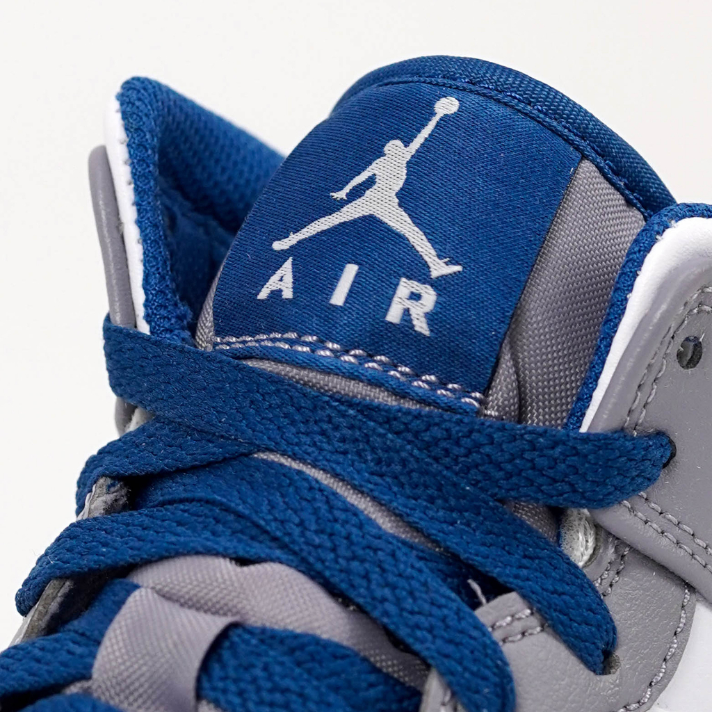 Air Jordan 1 Mid Cement True Blue GS