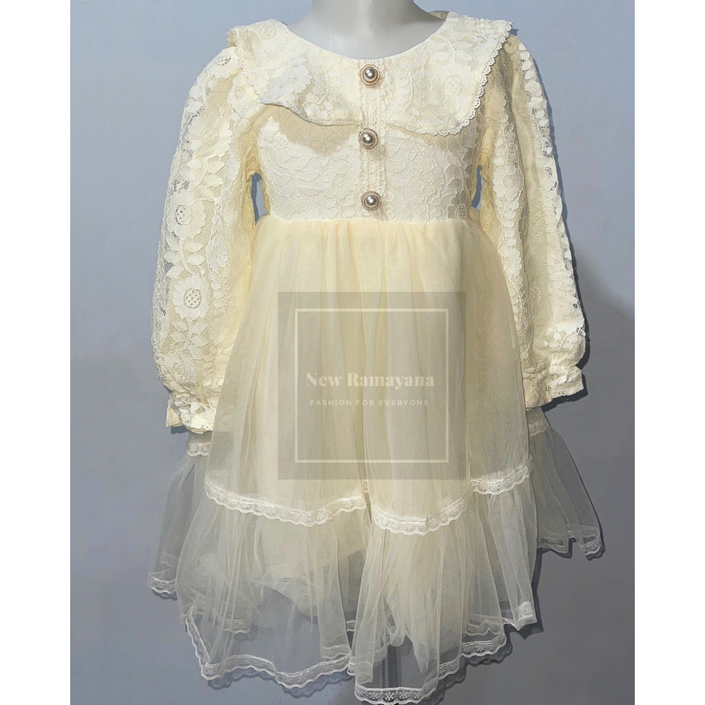 Dress Anak Korea Model Brokat Tile Import