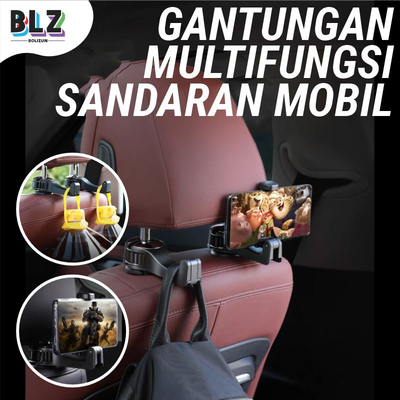 Bolizun CS-G02 CAR HOLDER HP 2IN1 DI MOBIL CAR HOOK MOBILE PHONE HOLDER