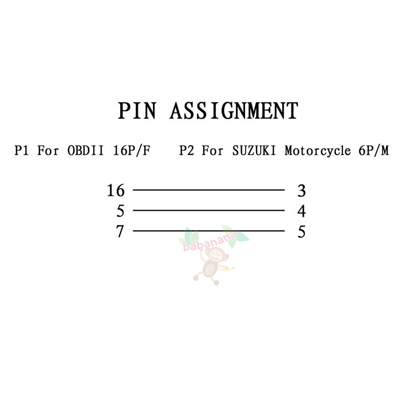 Kabel OBD1 Suzuki 6 Pin ke OBD2 16 Pin to OBDII OBD 2 OBD II 16 PIN 16pin Diagnostic Debug Error