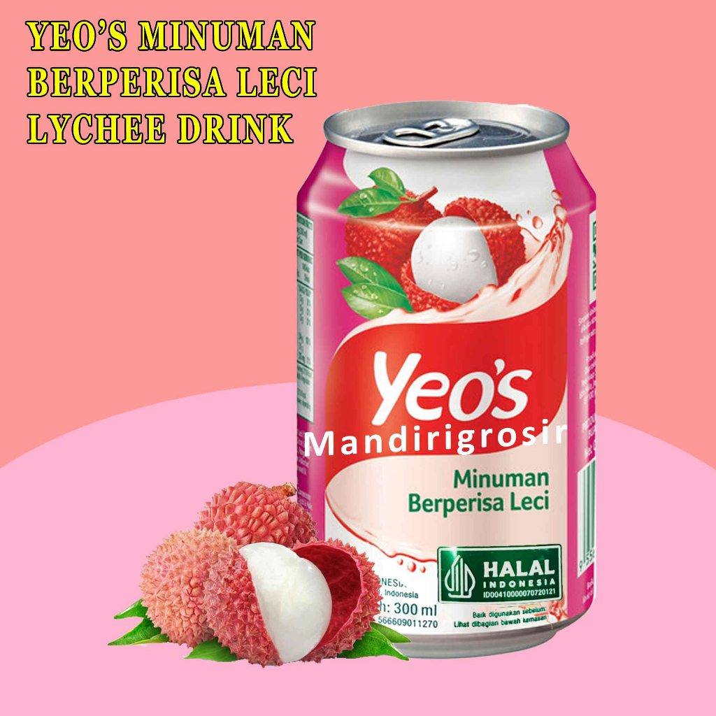 Minuman Rasa Leci* Yeo's* Grass Leci Drink* 300ml