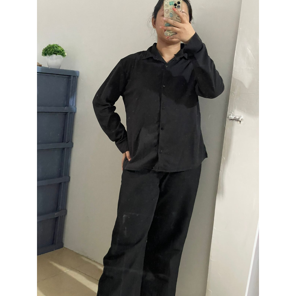 Kemeja Polos Moscrepe Atasan Wanita Terbaru