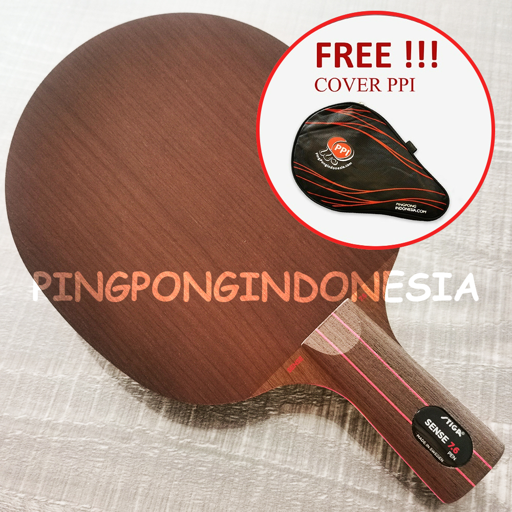 Stiga Sense 7.6 JTTAA - Penhold - Blade Kayu Pingpong Tenis Meja Bat Bet Offensive 7.6 Sense7.6