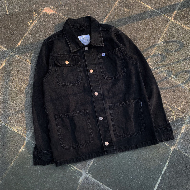 Vearst Chore Jacket Coat Montez Black Washed Jeans