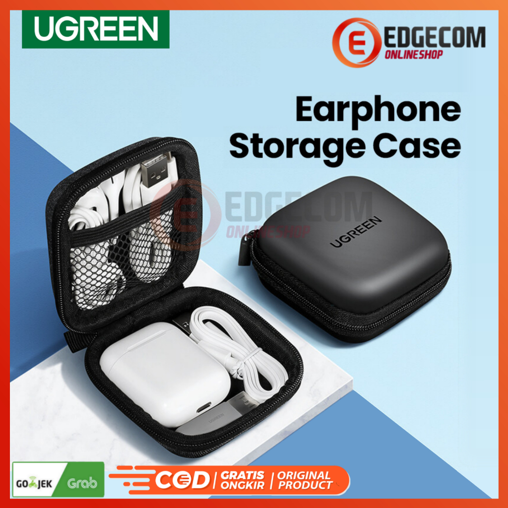 UGREEN Casing tempat penyimpanan earphone anti air Pouch Earphone case