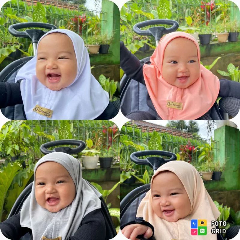 Jilbab Anak Maurin New Born 0-12 Bulan