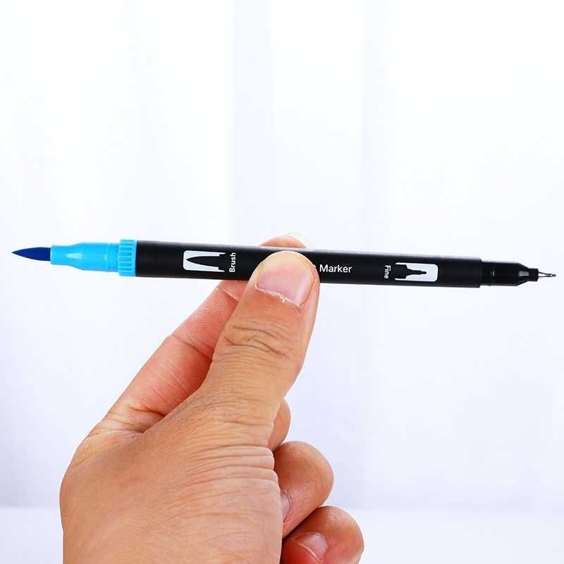 Kolorowy 48 Color Spidol Double Head Drawing Pen Fine Art Watercolor Set - MKB