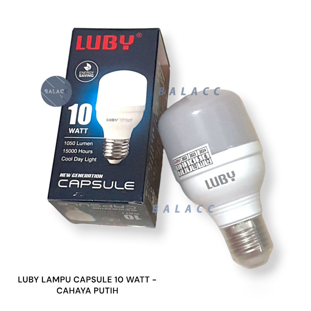 Lampu Led 10 Watt Capsule Luby Cahaya Putih