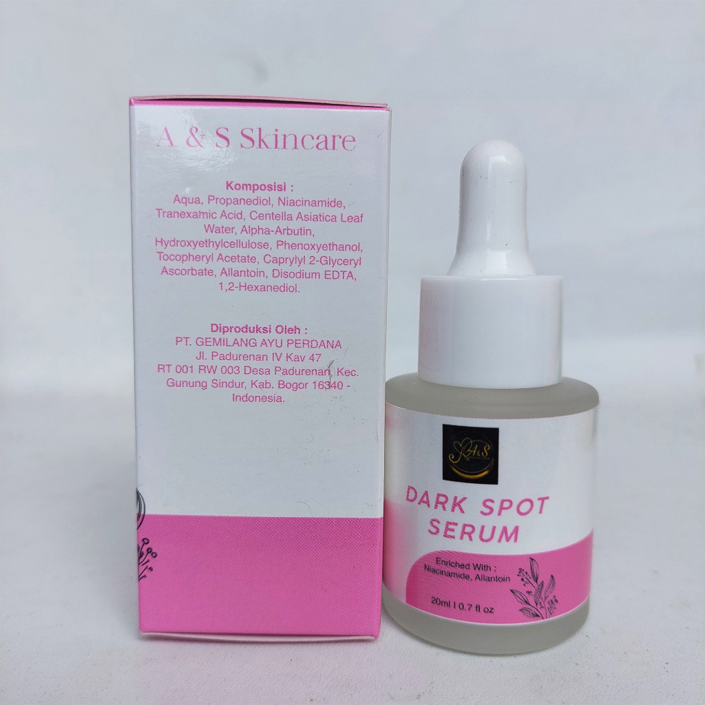 Bisa COD - Dark Spot Serum Flek 20ml ( Serum Flek Hitam &amp; Bekas Jerawat / Serum Wajah Glowing )