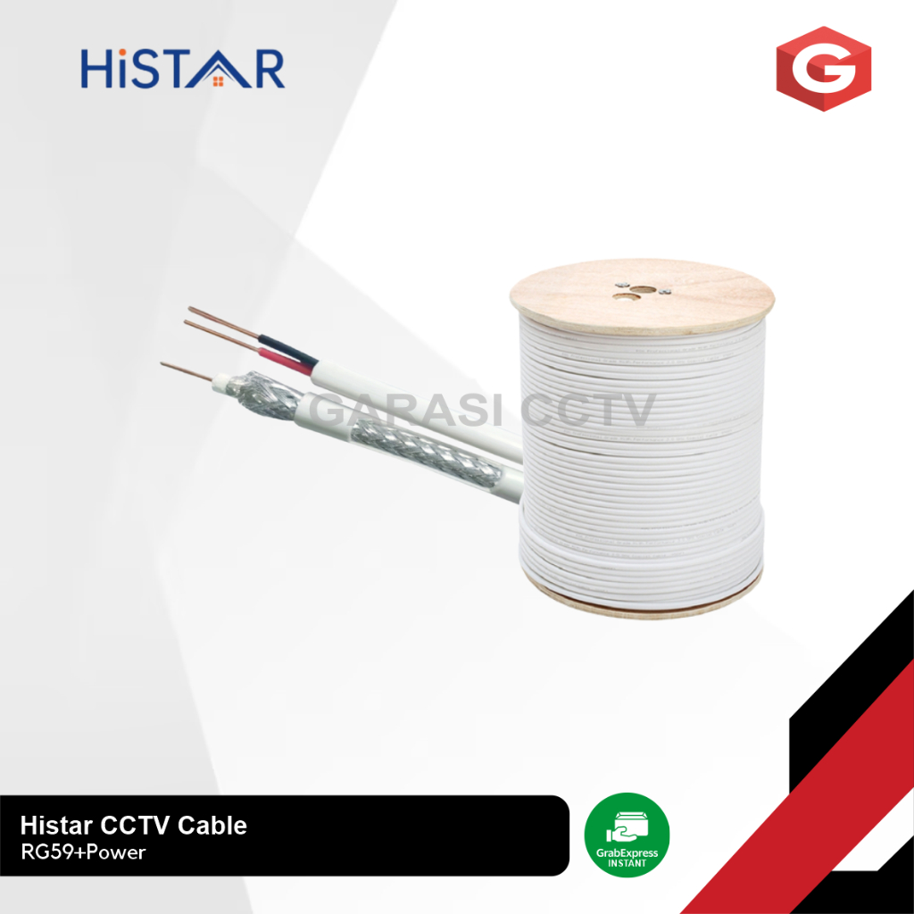 Kabel CCTV RG59+Power White Histar Roll