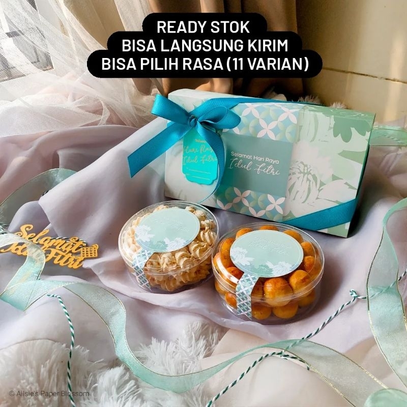 

(READY BISA INSTANT) Parcel Idul Fitri Premium Isi 2 Toples Kue - FREE PAPERBAG & CARD - Hampers Lebaran Nastar, Sagu Keju, Putri Salju Ramadan