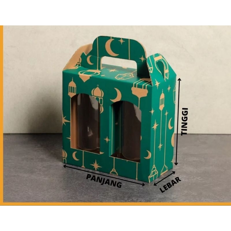 

boks die cut lebaran isi 2 toples
