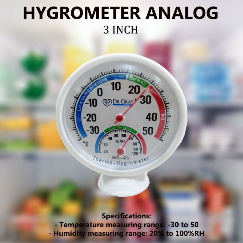 Thermo Analog pengukur suhu kelembaban Thermometer Hygrometer 2 in 1 - HG3