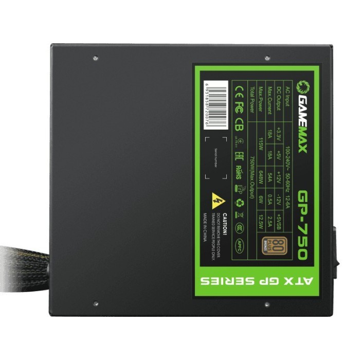 Gamemax GP750 Power Supply 750Watt 80+ Bronze - GP-750 PSU 750w