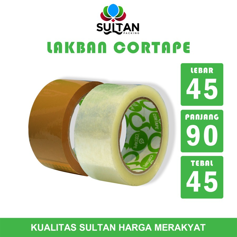 

Lakban Bening 45Mm X 90Yard Cortape Opp Tape Isolasi Tk1