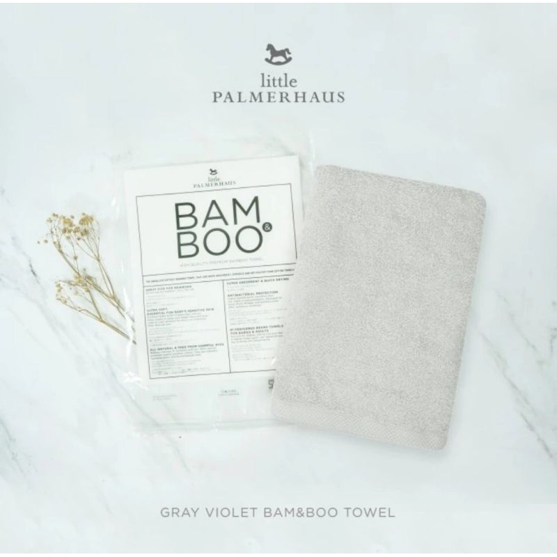 Little Palmerhaus Bam&amp;Boo Bamboo Towel 60x120 cm - Handuk Bayi &amp; Anak