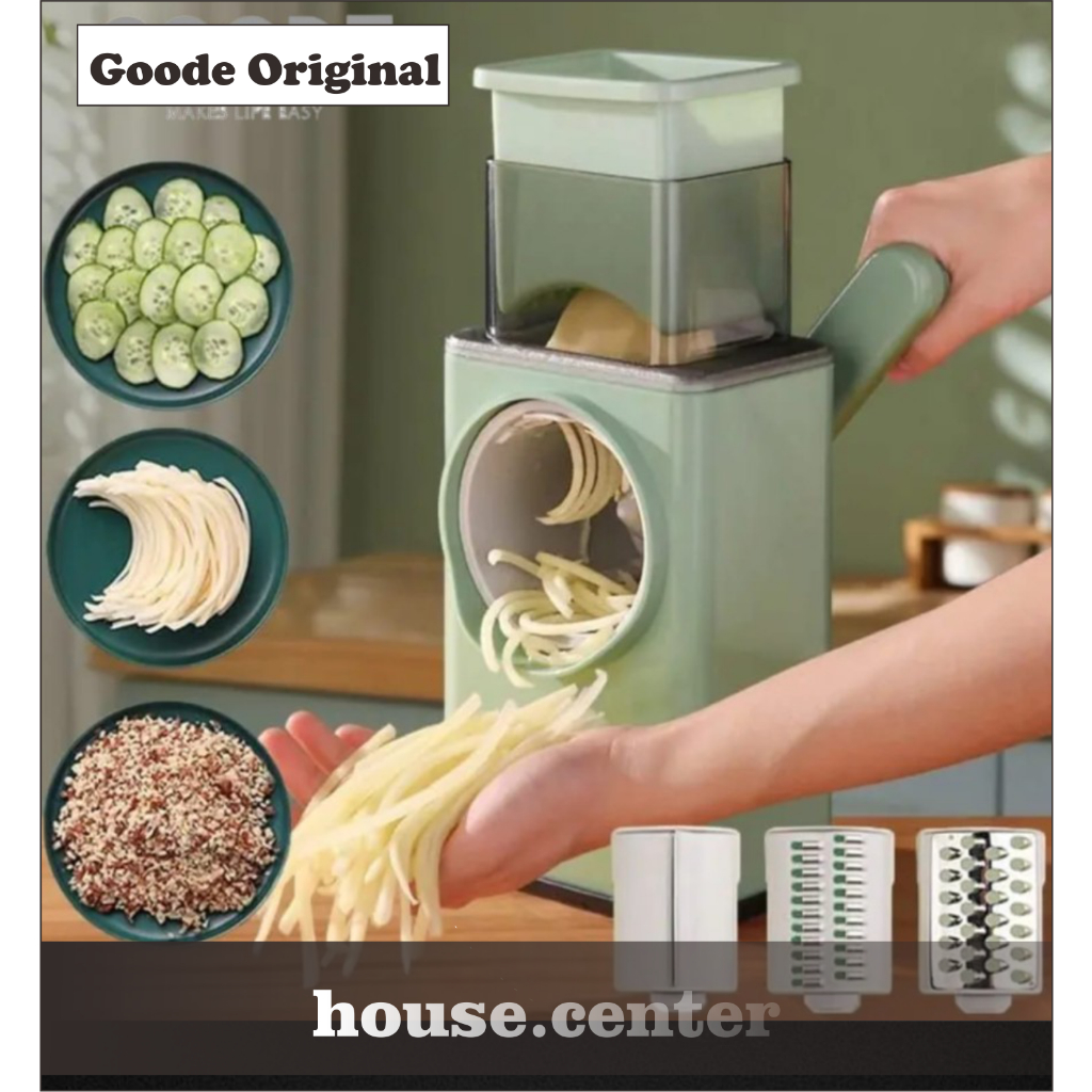 Pemotong Sayuran Parutan Serbaguna Original by Goode qualitas lebih baik Pemotong keripik Bawang mer