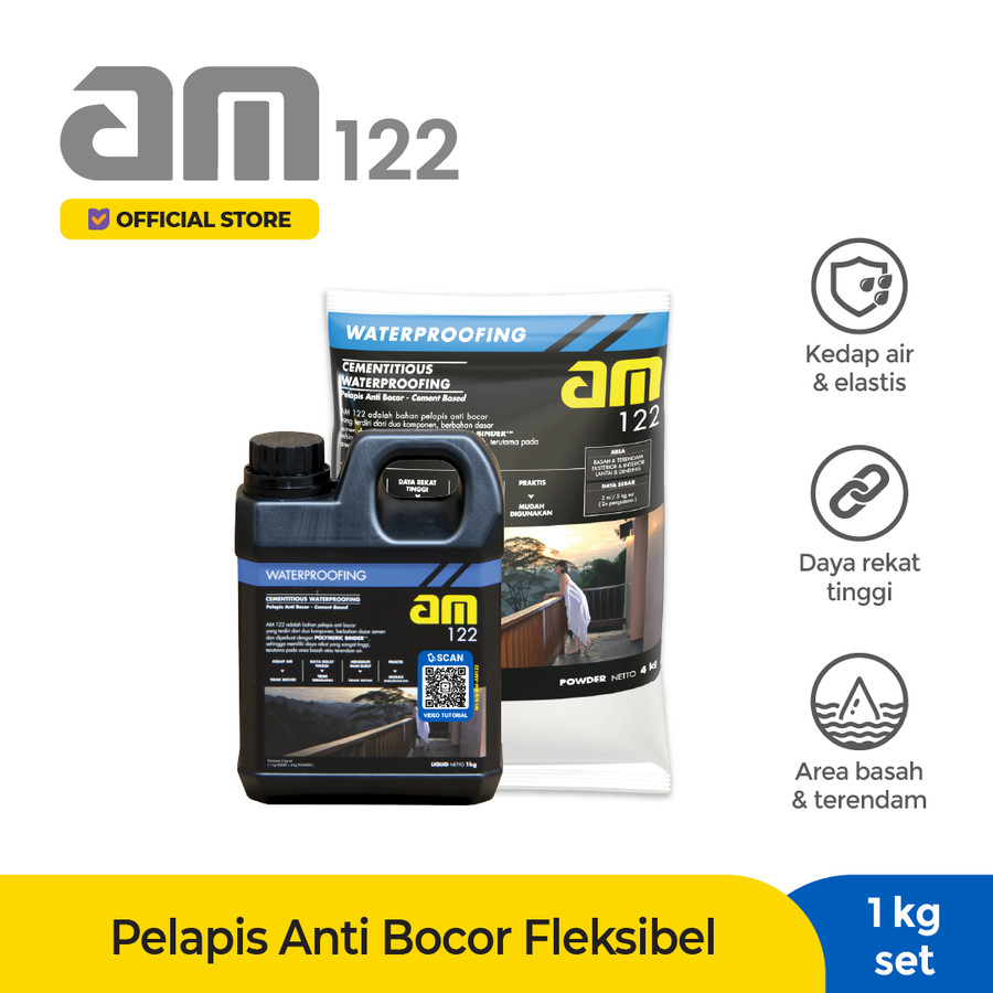 Pelapis anti bocor/waterproofing AM 122 kemasan &quot;4kg+1kg