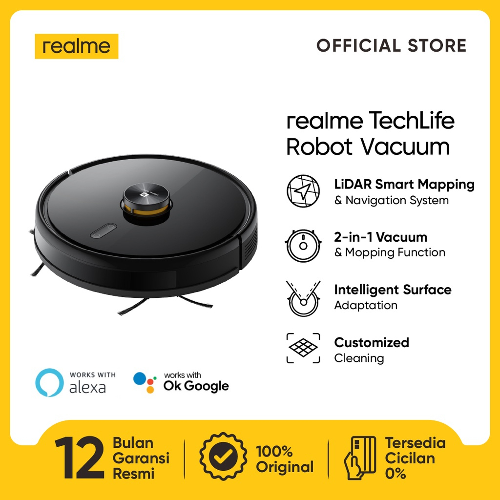 Realme TechLife Robot Vacuum Cleaner Cleaner Vaccum Cleaner