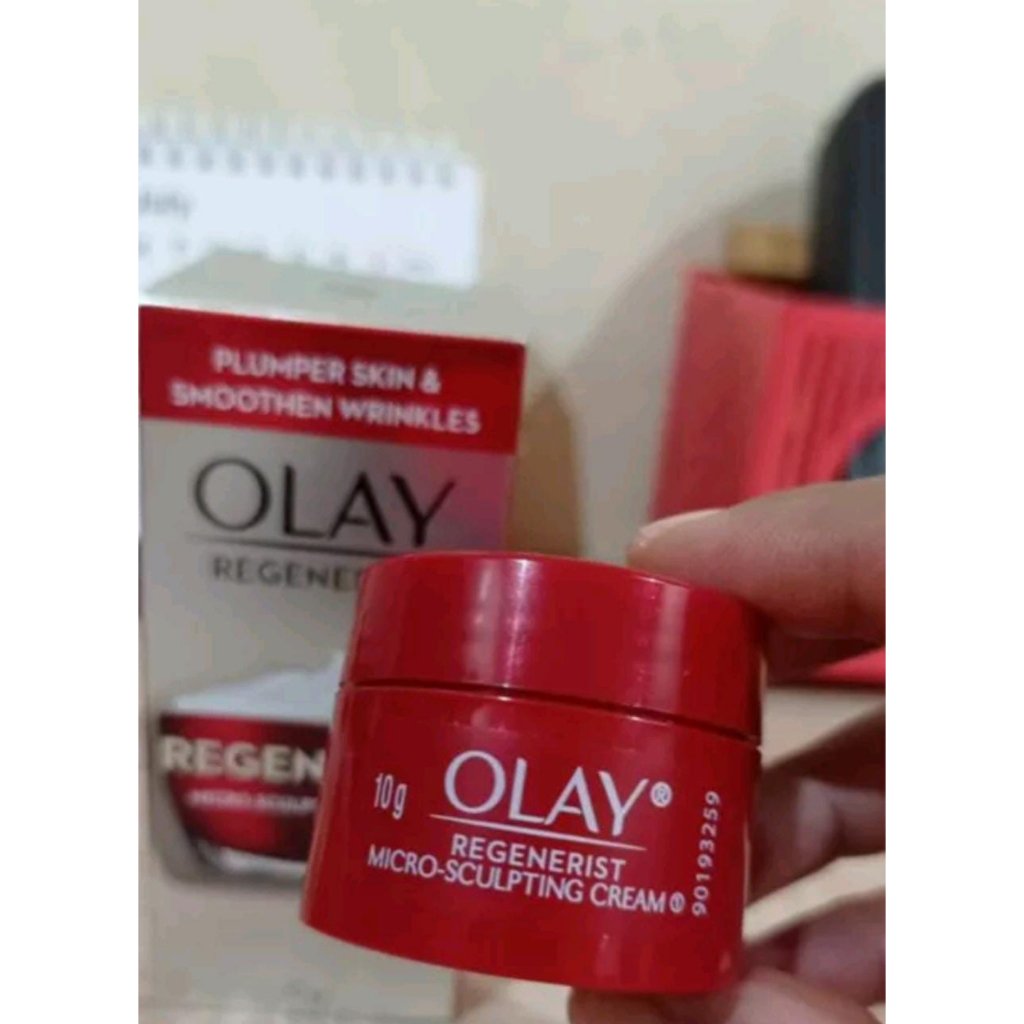 Olay Regenerist Micro-sculpting Cream Mousturizer 50 gram / 10 gr - Krim Anti Aging Kemasan Besar / Kecil - Skincare Regenarist Sculping Day / Night