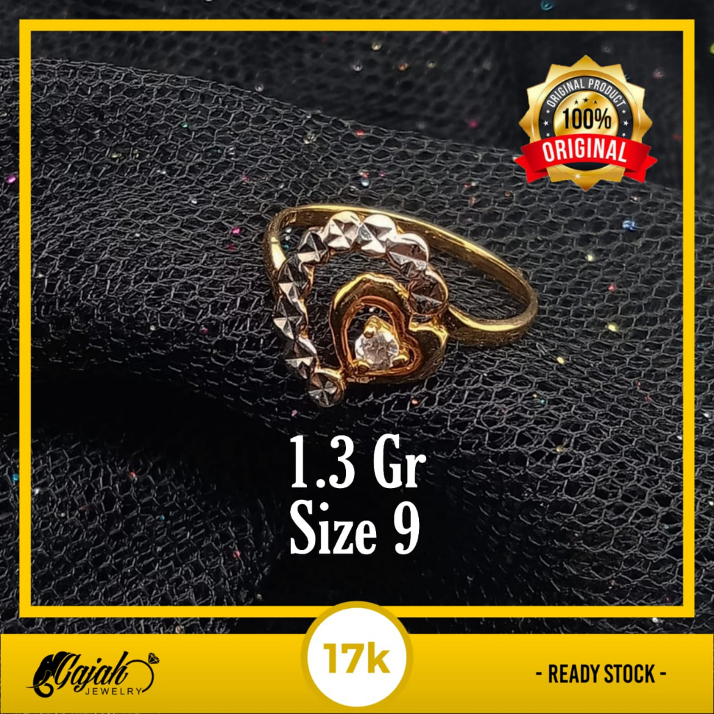 Cincin Emas 17K - 1.3 Gr Kadar 750 - 4791