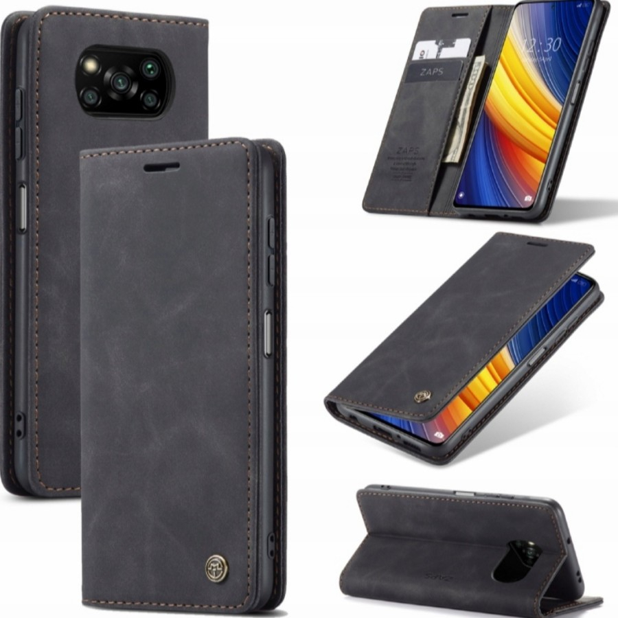 LEATER CASE FLIP XIAOMI POCO X3 - X3 NFC CASE DOMPET COVER MAGNETC