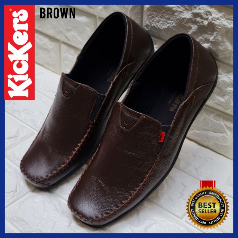 SEPATU PANTOPEL PRIA KICKERS KULIT ASLI 100% / SEPATU KICKERS PANTOFEL KULIT FORMAL / SEPATU KERJA KANTOR RESMI COWOK / SEPATU WEDDING PERNIKAHAN