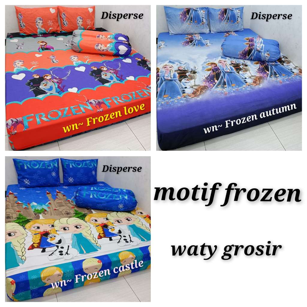 Watygrosir Sprei motif FROZEN Murah Homemadesarban sargul serasi pakingan rapi jahitan rapi