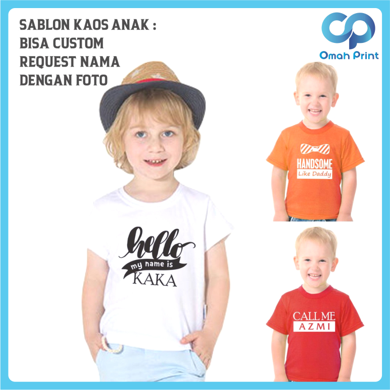 ( USIA 3-12 THN ) Kaos anak custom ll Kaos anak custom nama