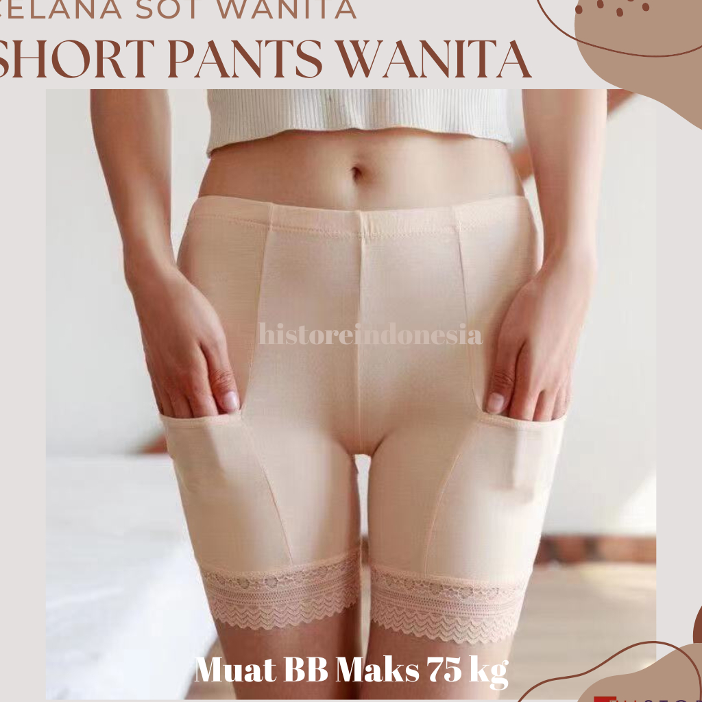 [HI] Short Pants Wanita Seamless Fit 514 Sot Pan Celana Pendek Ketat BB Maks 75 kg