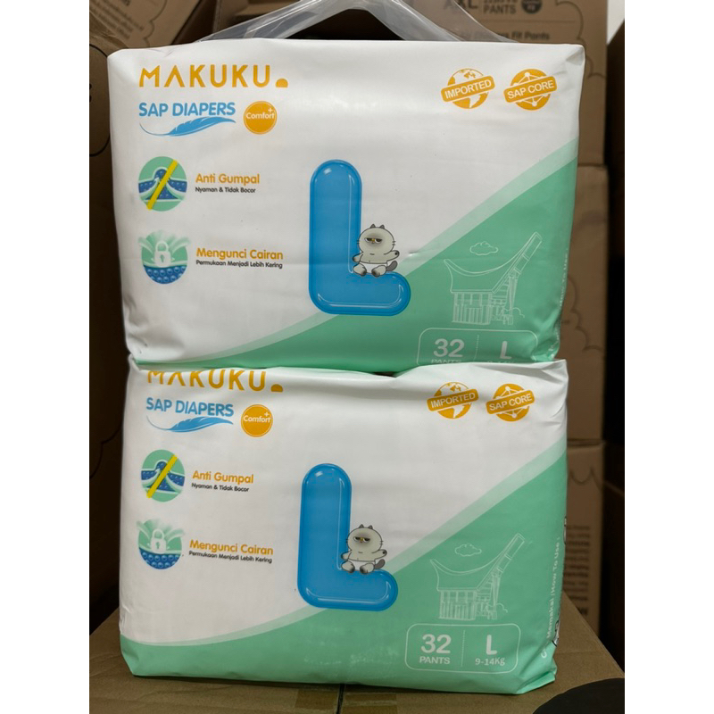 Makuku SAP Diapers Comfort Slim 2 Pack S Tape/M/L/XL/XXL