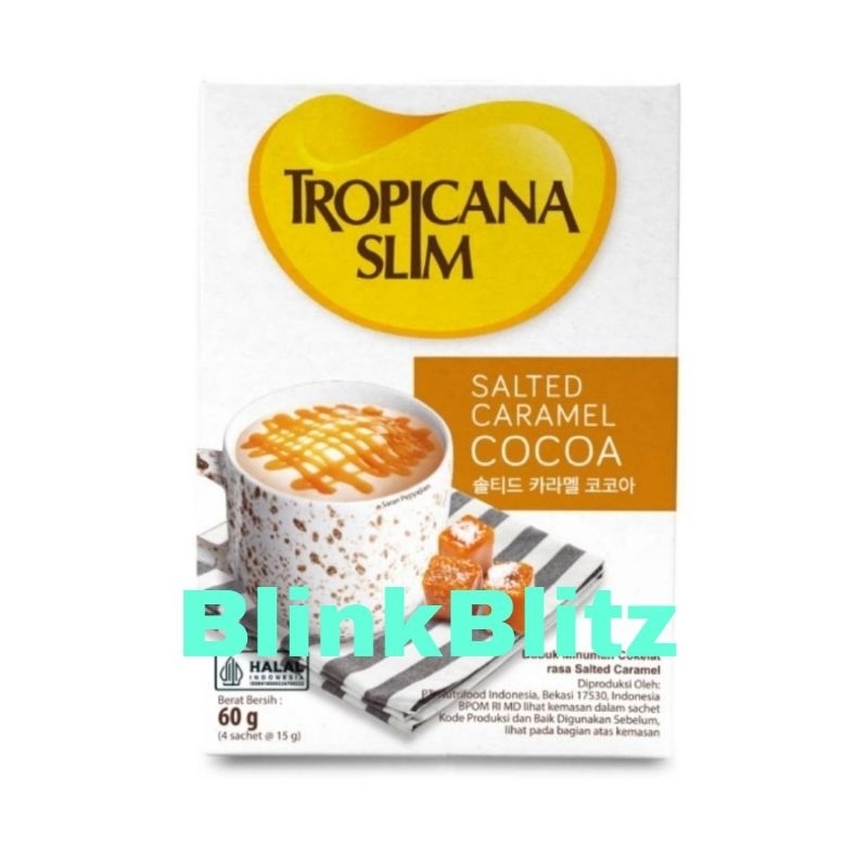 BOX Tropicana Slim Salted Caramel Cocoa Isi 4 Minuman Cokelat