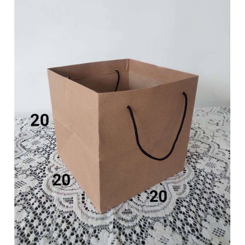PAPER BAG 20X20 POLOS COKLAT