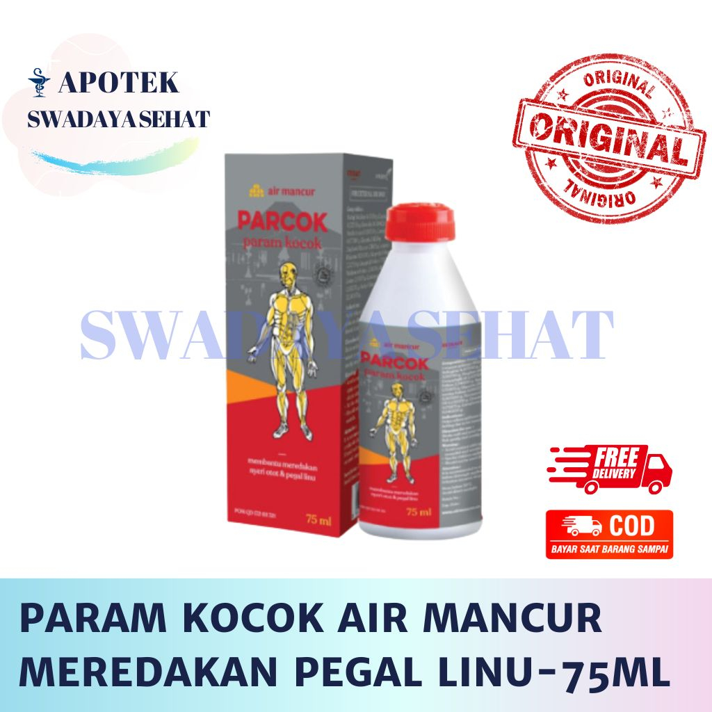 PARAM KOCOK AIR MANCUR 75ml - Redakan Nyeri Otot dan Pegal linu PARCOK