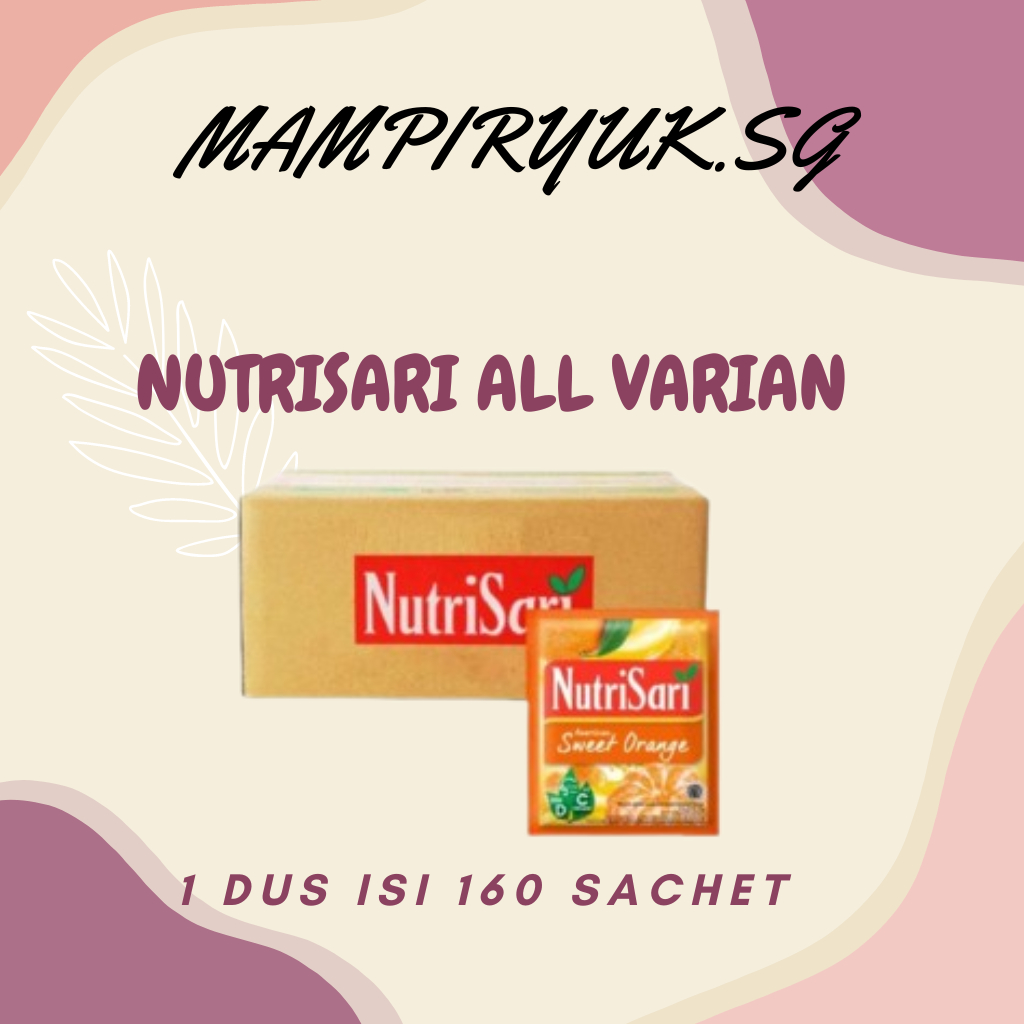 

[DUS/KARTON] MINUMAN BUBUK NUTRISARI ANEKA RASA BUAH 1 DUS ISI 160 SACHET