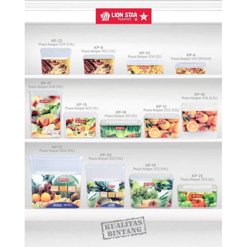 Lion Star Praxis Keeper 209 2.9 Liter Sealware Toples Container Kedap udara
