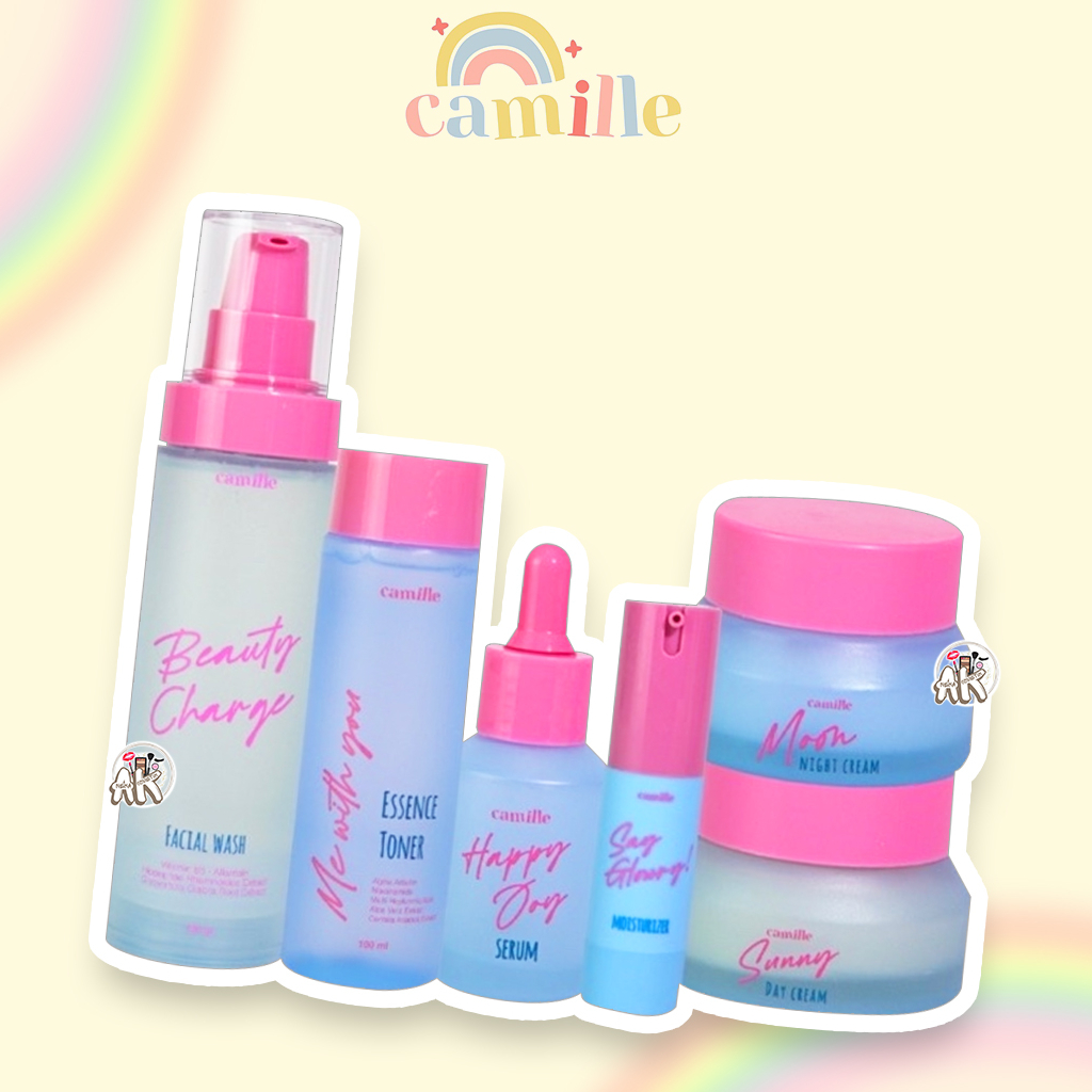 CAMILLE BEAUTY SKINCARE SET ( FACIAL WASH / CREAM ( DAY &amp; NIGHT ) / MOISTURIZER / ESSENCE TONER / SERUM )