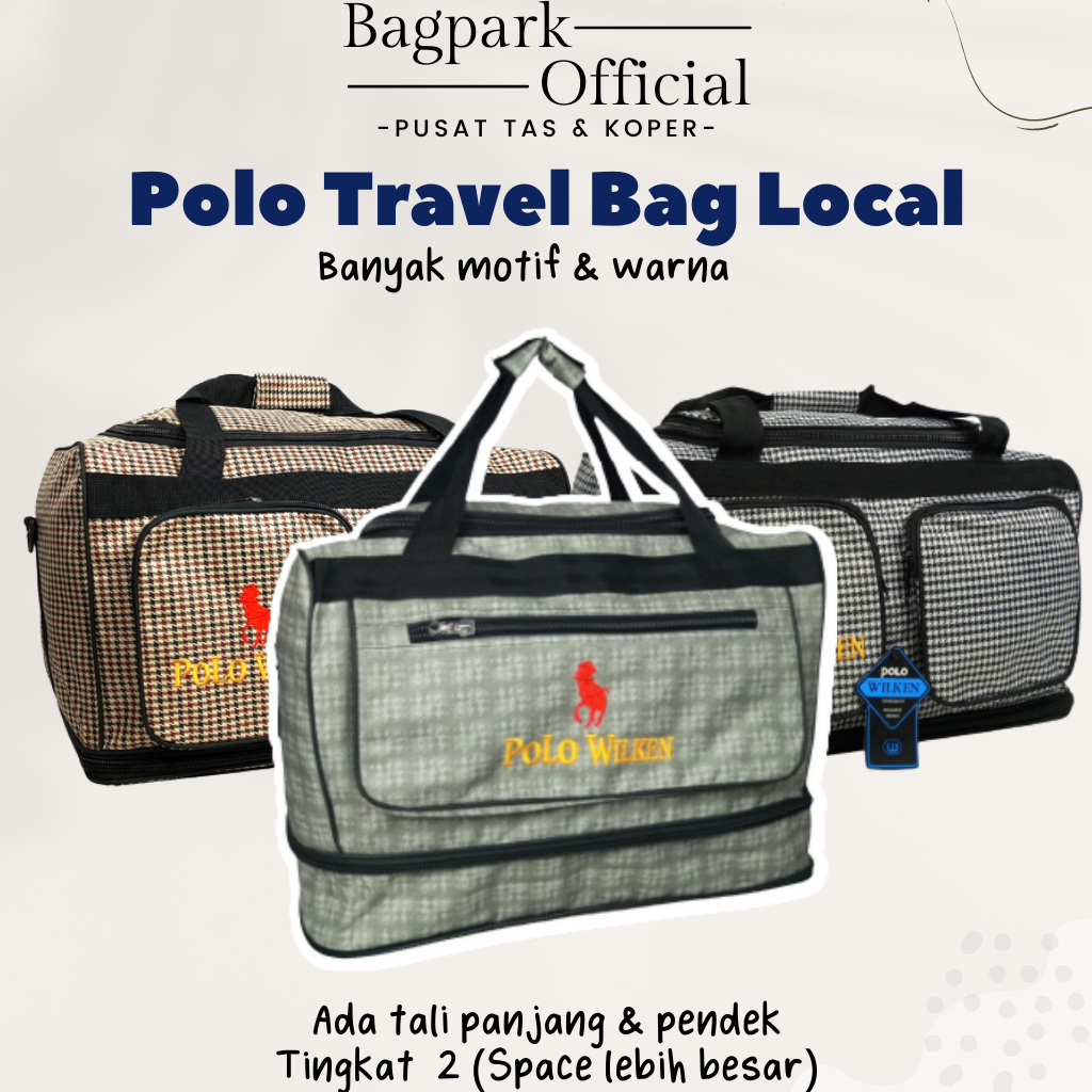 Tas Pakaian Lokal Tebal / Tas Pakaian / Tas Pakaian Polo Wilken / Tas Mudik / Tas Travel Tingkat /  Tas Berangkat / Tas Pakaian Murah / Tas travelling