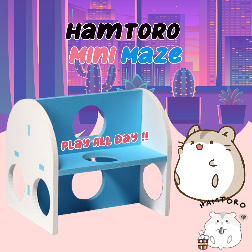 Hamtoro Rainbow Maze Mainan Hamster Olahraga