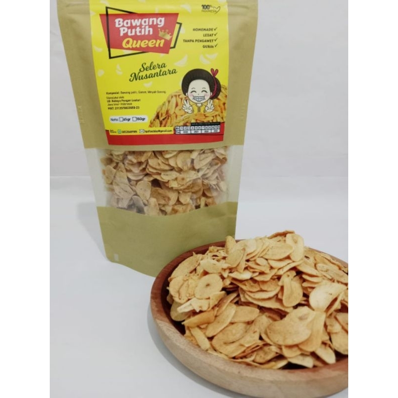 

Bawang Putih Goreng Queen 100gr//Bawang Putih Goreng Renyah & Gurih