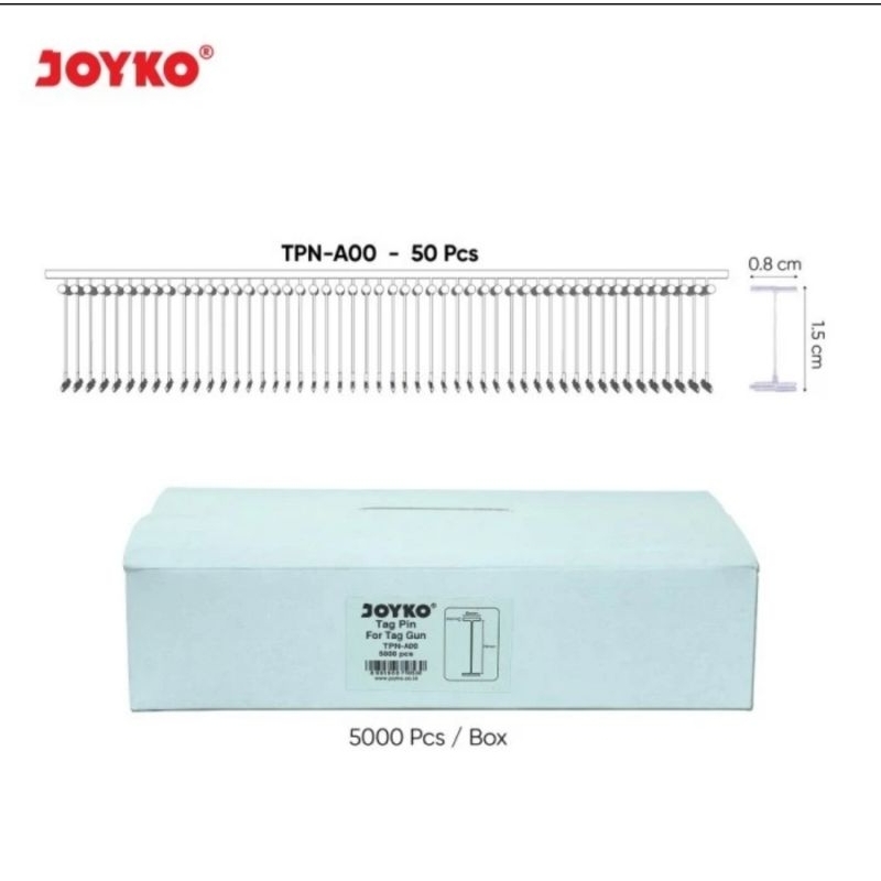 Joyko TPN-A00 Tag Pin 1 Box isi 5000pc Refill Tag Gun Label Harga/Merk