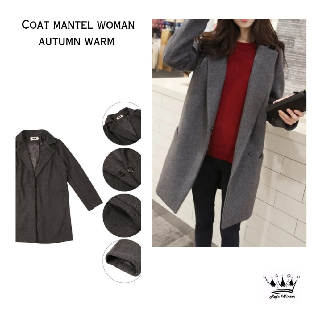 [PROMO] IMPORT Jaket Winter Wanita Coat Mantel Woman Autumn Warm Blazer Kancing Winter Musim Dingin 