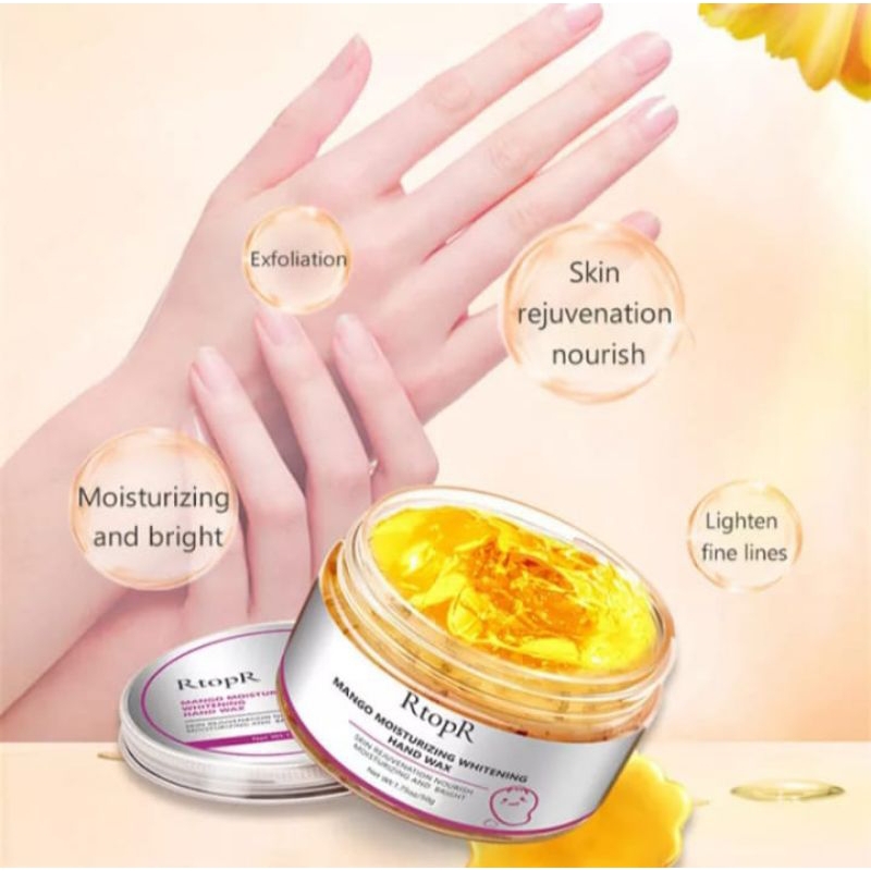 RtopR MANGO HAND WAX WHITENING SKIN, PERAWATAN TANGAN ANTI KERIPUT, MEMUTIHKAN